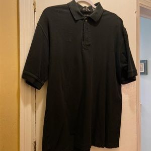 Heritage cross black classic polo shirt size large